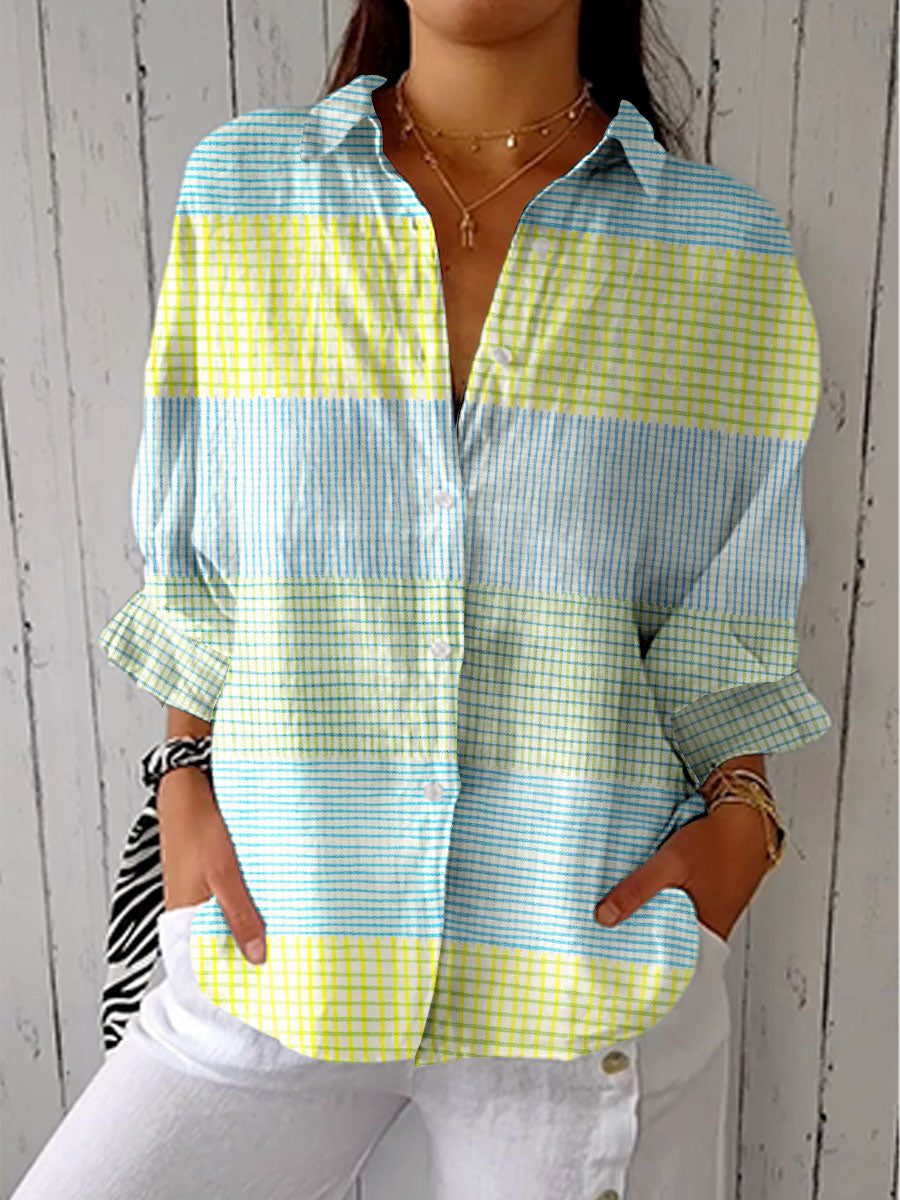 Serafina | Blusa de cuadros pastel