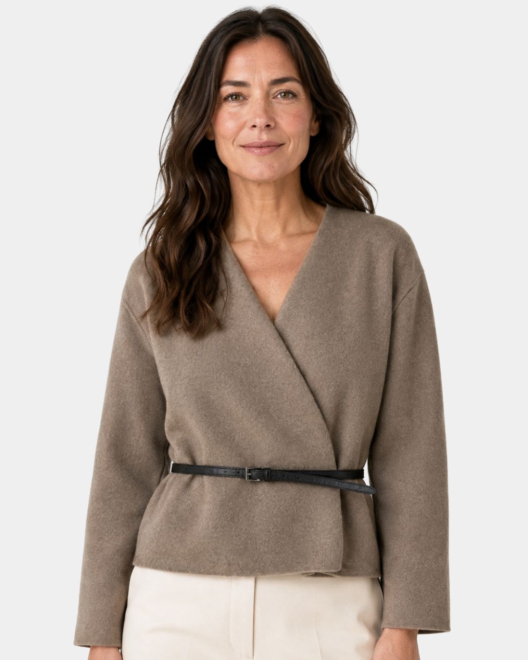 Magdalena | Chaqueta larga ligera con cinturón