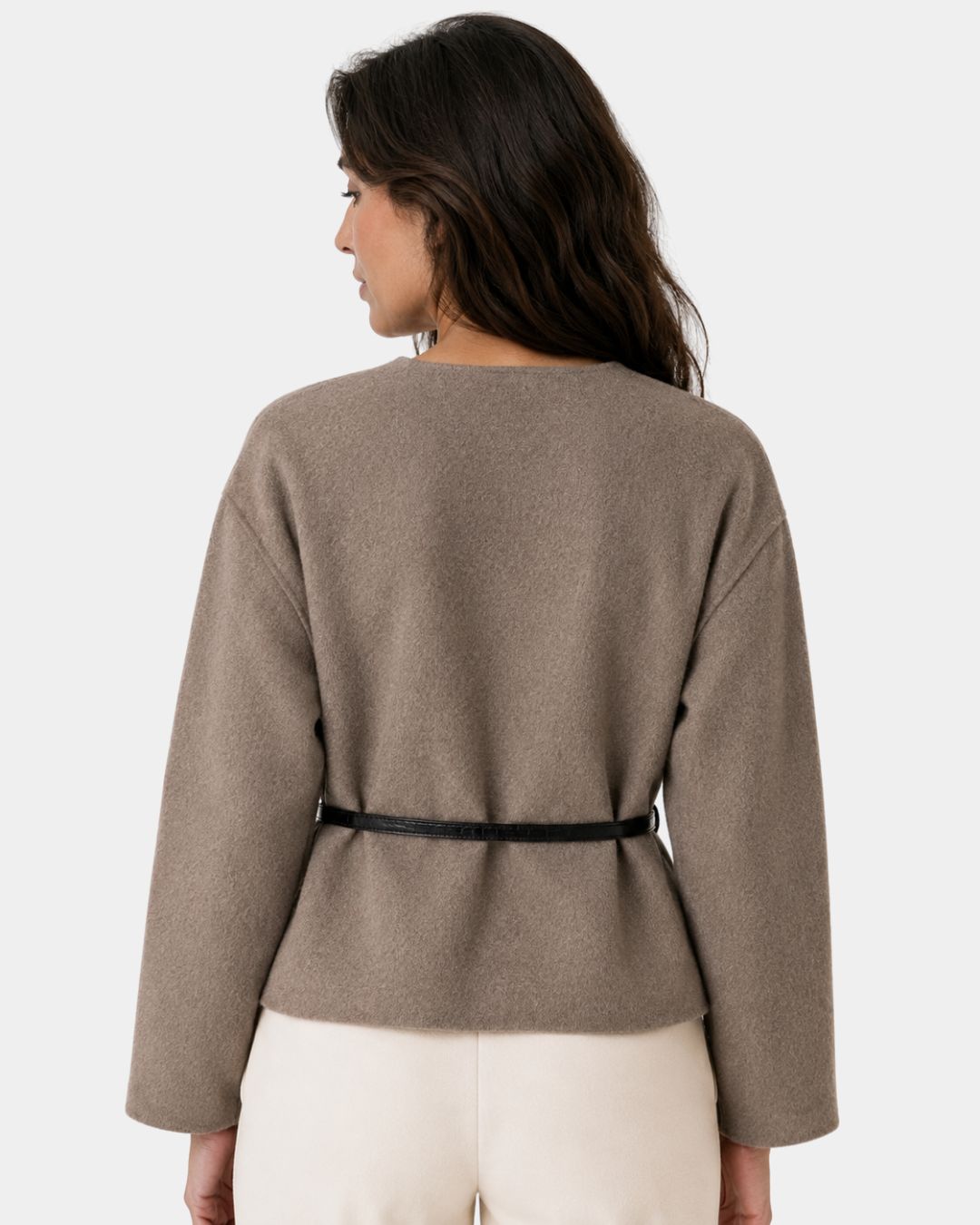 Magdalena | Chaqueta larga ligera con cinturón