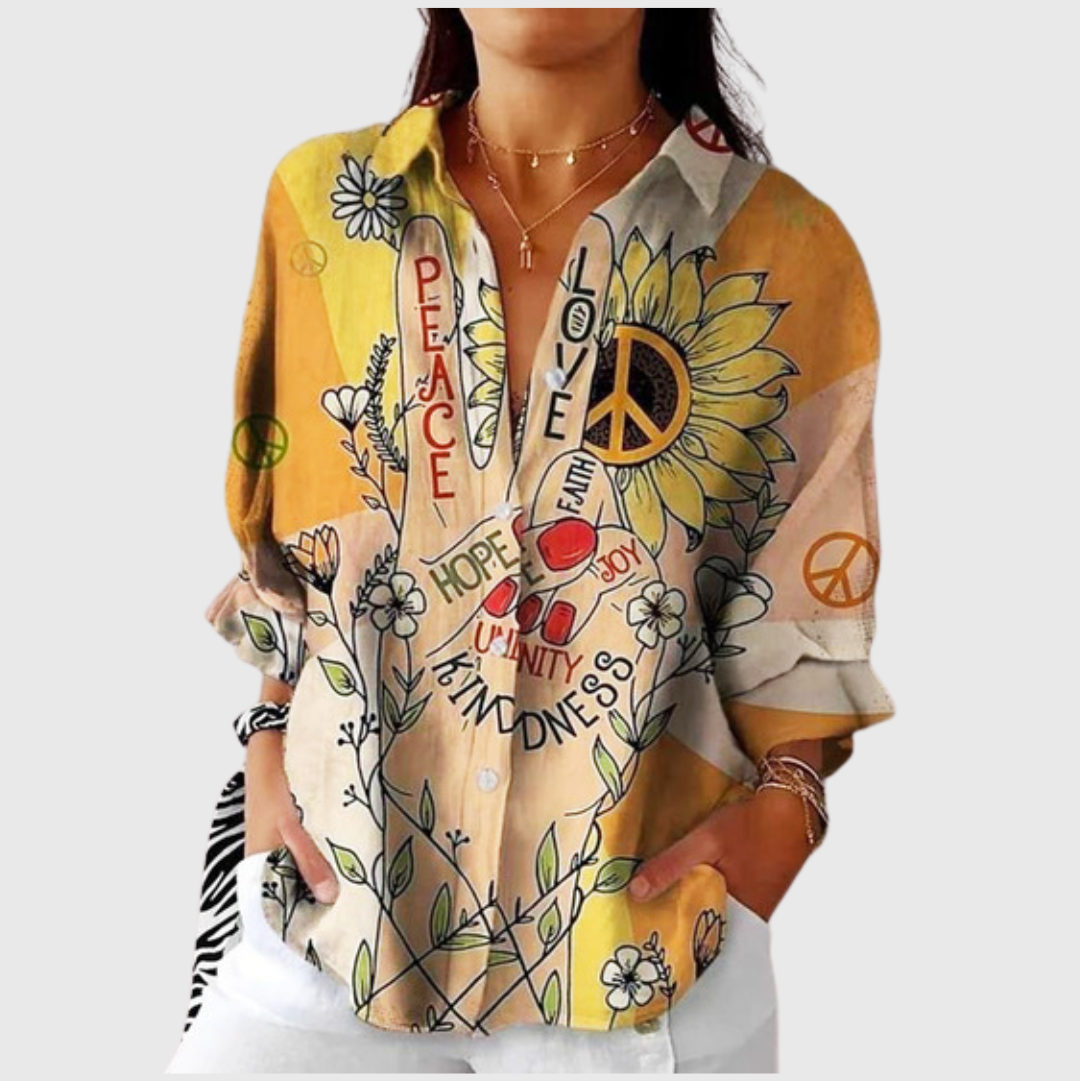 Soledad | Blusa estampada amarilla