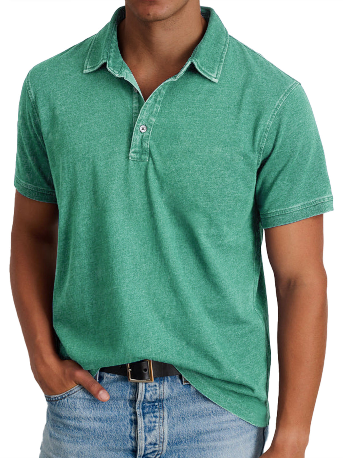 Polo con cuello estructurado