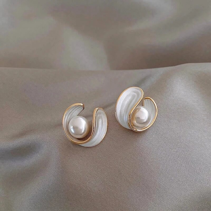 Iris | Pendientes dorados de ópalo y perla
