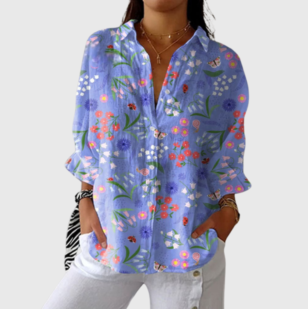 Carlota | Blusa con estampado de colores