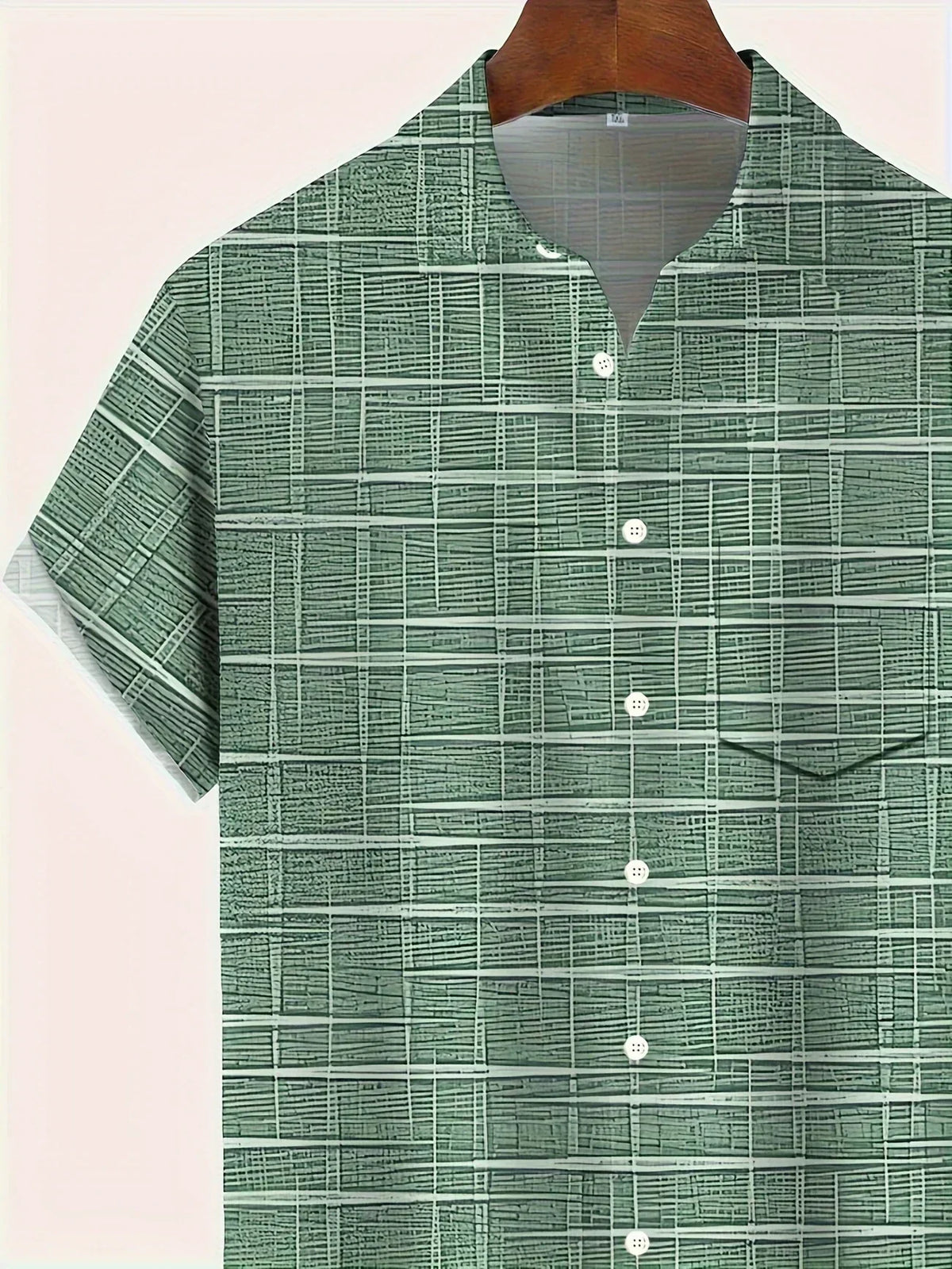 Camisa de manga corta de rayas y cuadros
