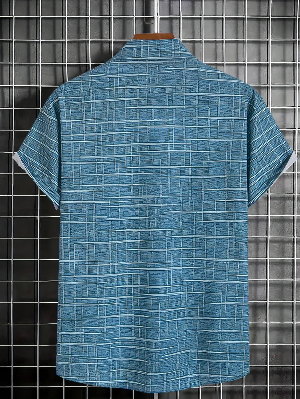 Camisa de manga corta de rayas y cuadros