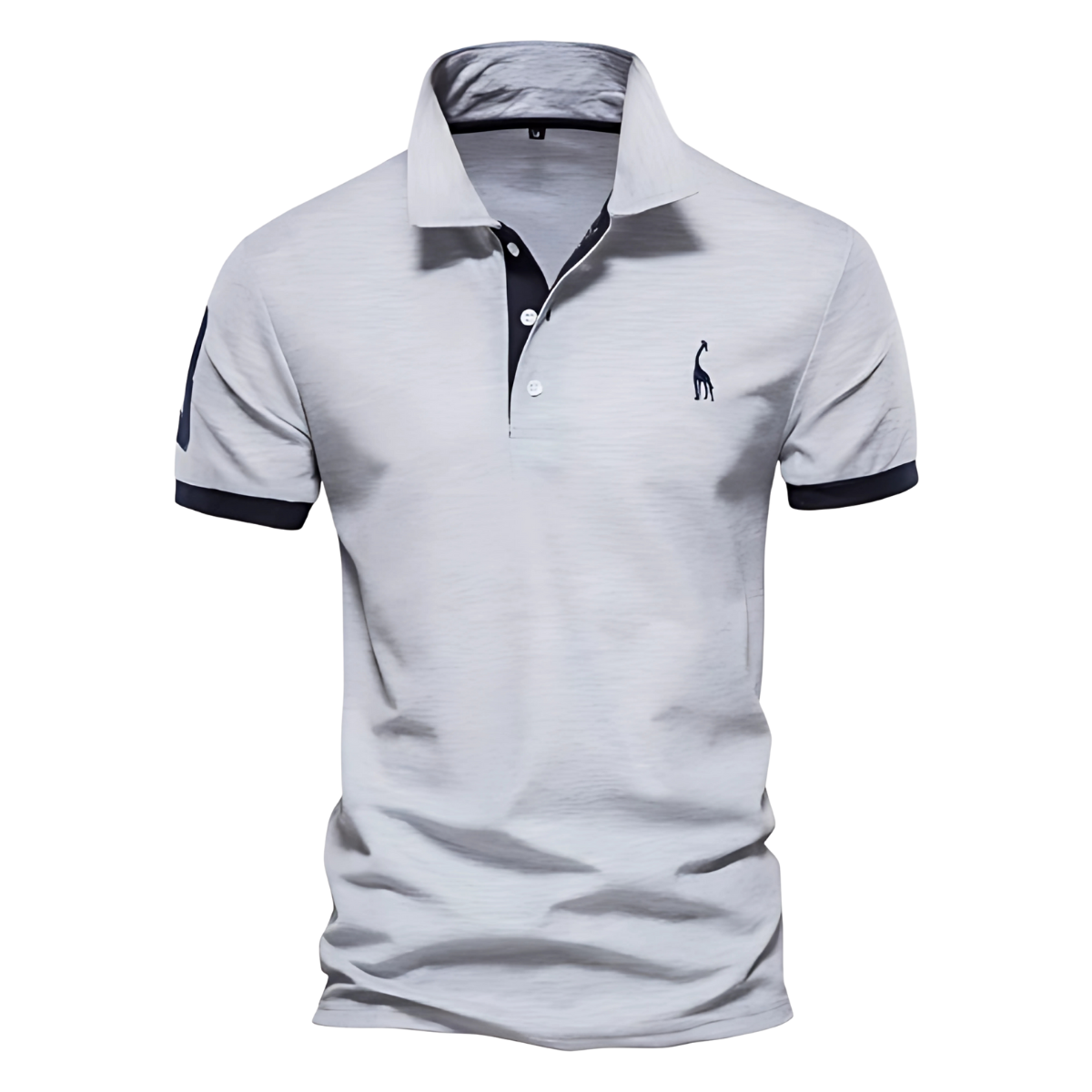 Polo de algodón de cuello amplio