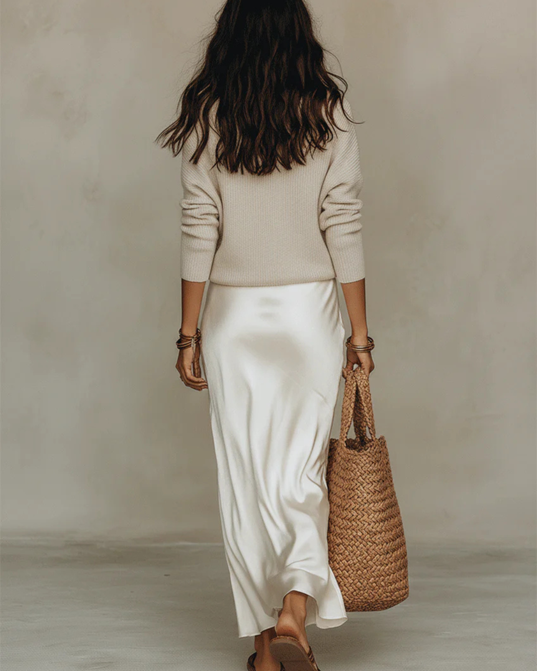 Anaís | Vestido midi satinado