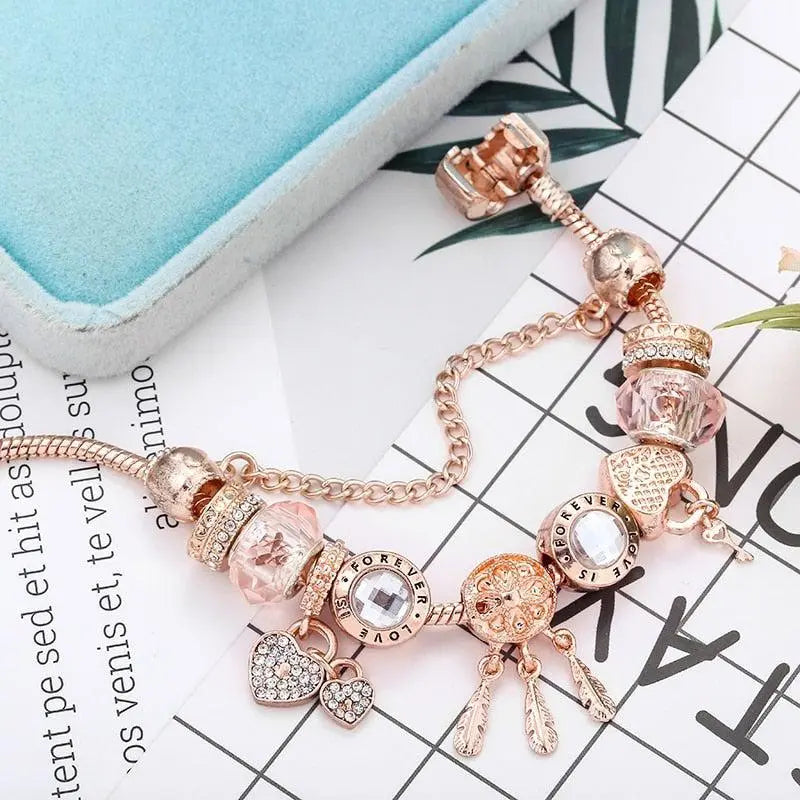 Roxana | Pulsera de charms atrapasueños en plata de ley