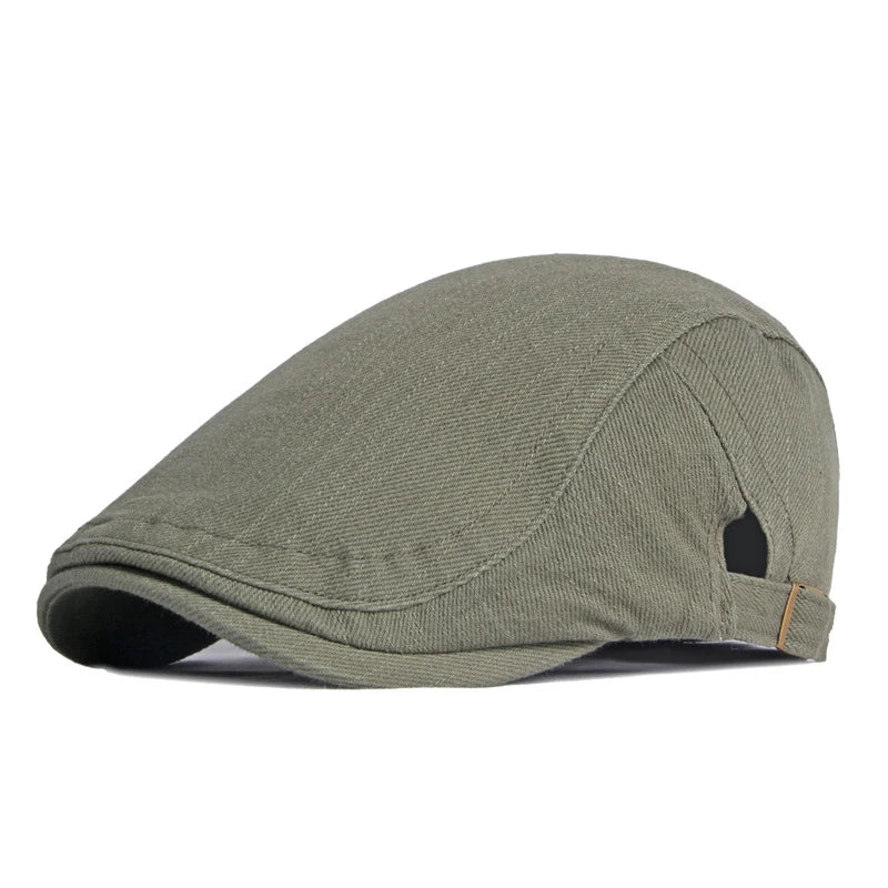Gorra plana de algodón ajustable
