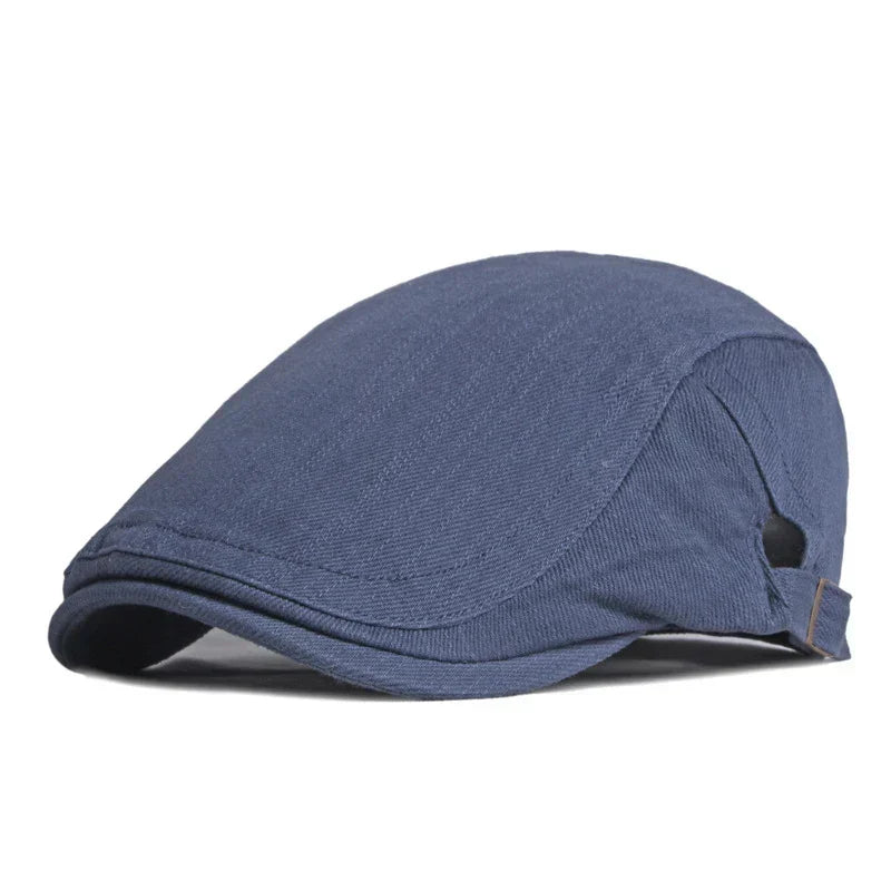 Gorra plana de algodón ajustable