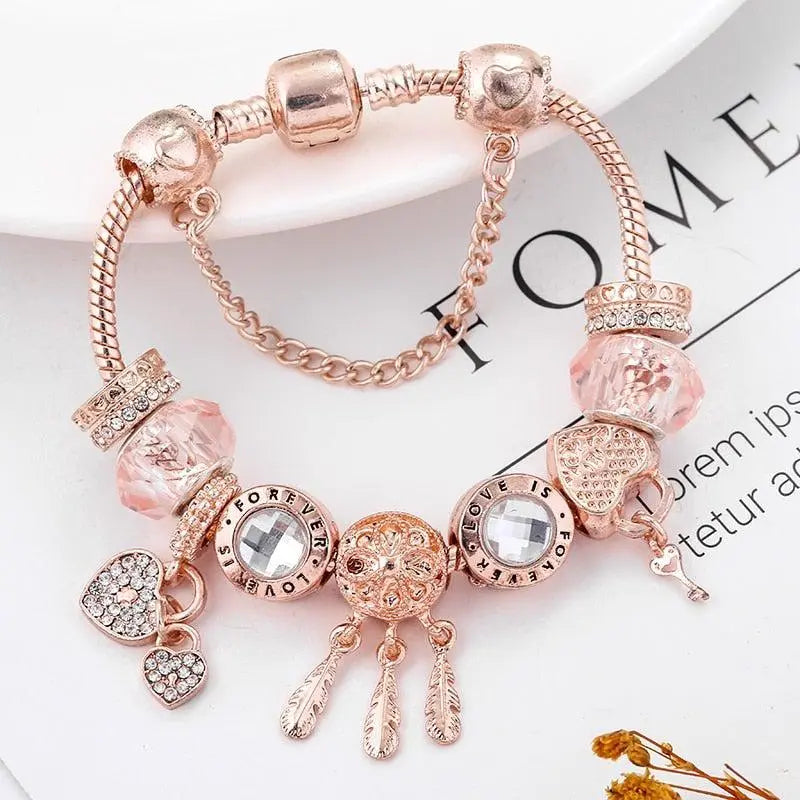 Roxana | Pulsera de charms atrapasueños en plata de ley