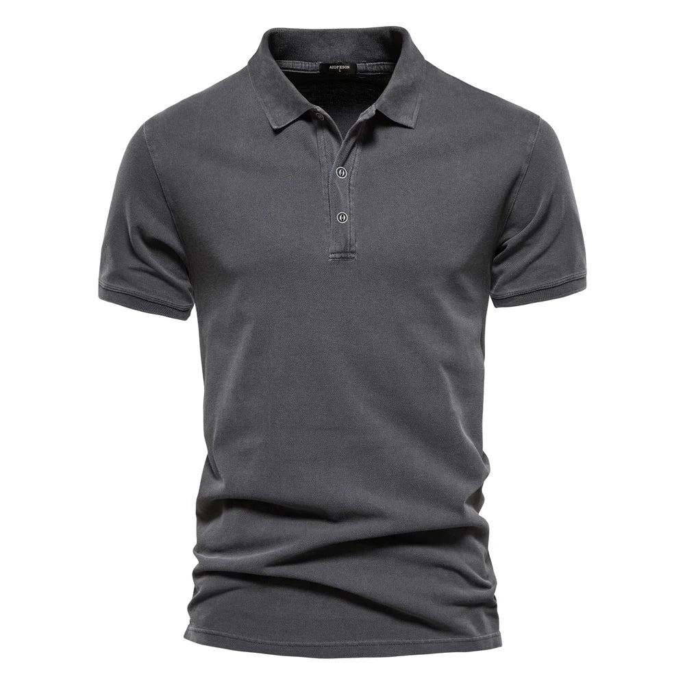 Polo de algodón con cuello clásico