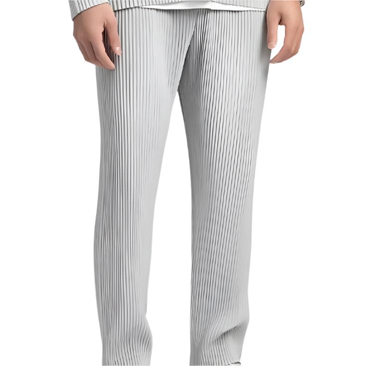 Pantalón de algodón con textura acanalada