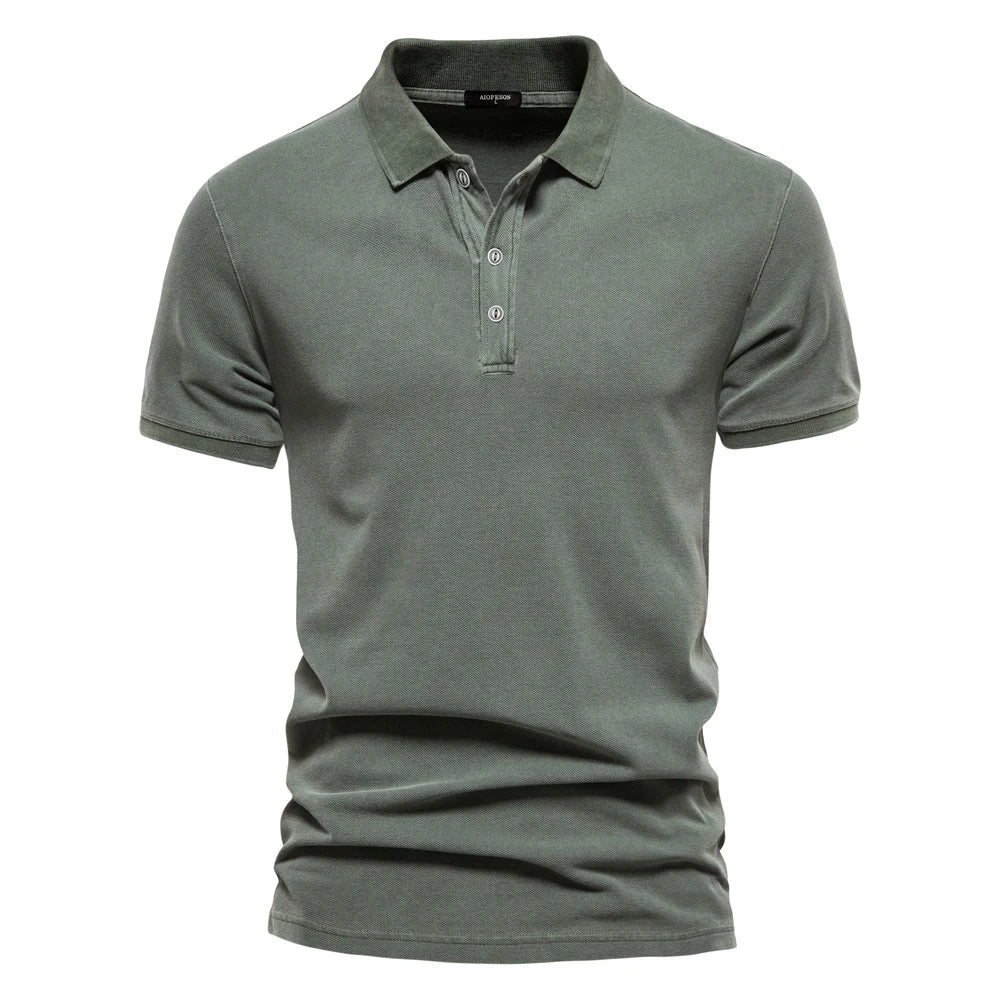 Polo de algodón con cuello clásico