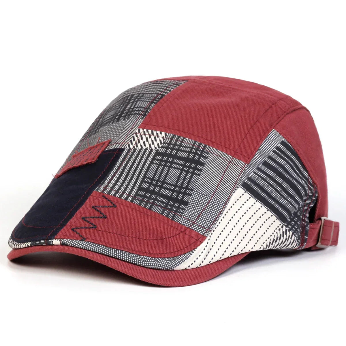 Gorra patchwork de aire vintage