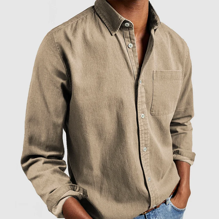 Camisa versátil de algodón y poliéster
