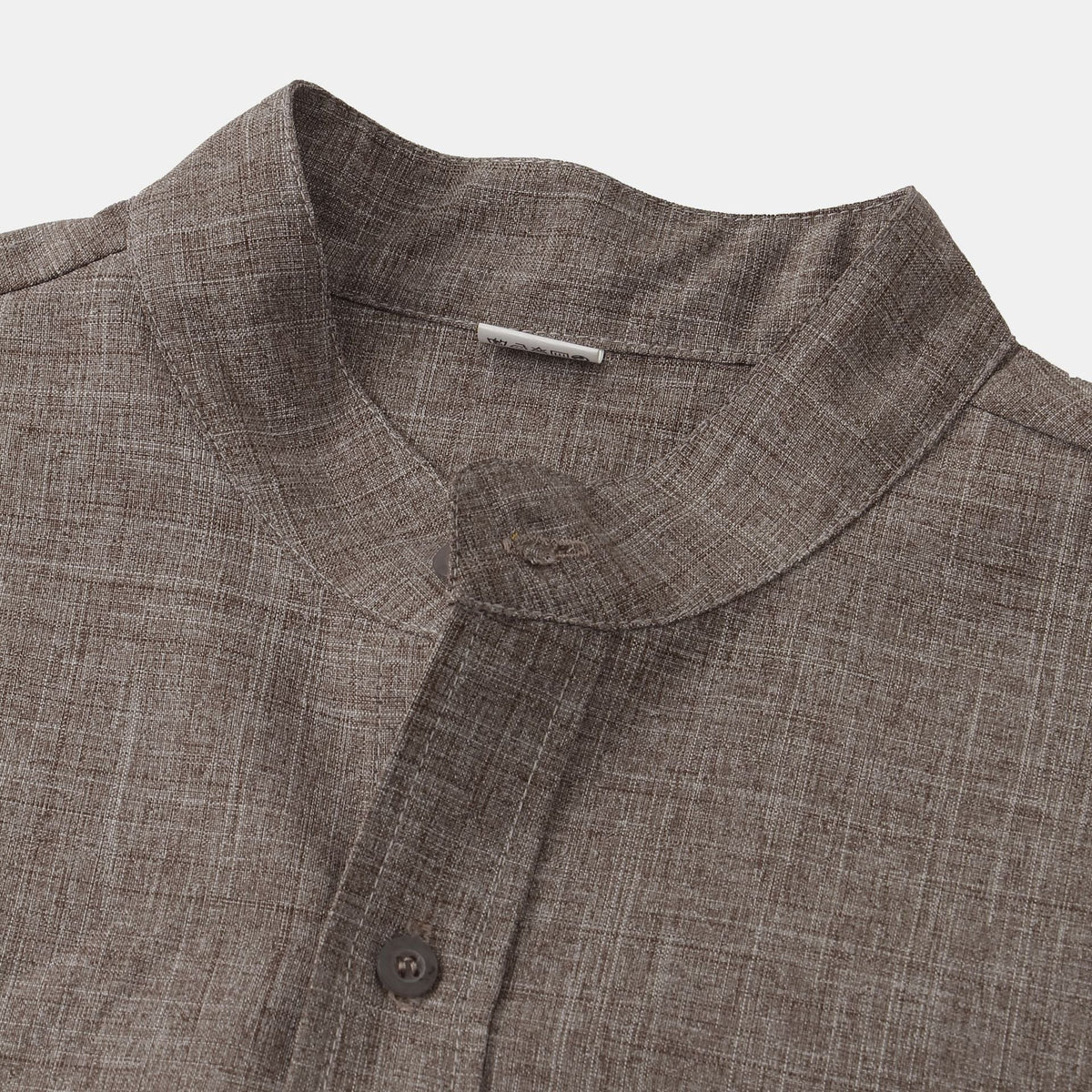 Camisa de algodón lisa con botones