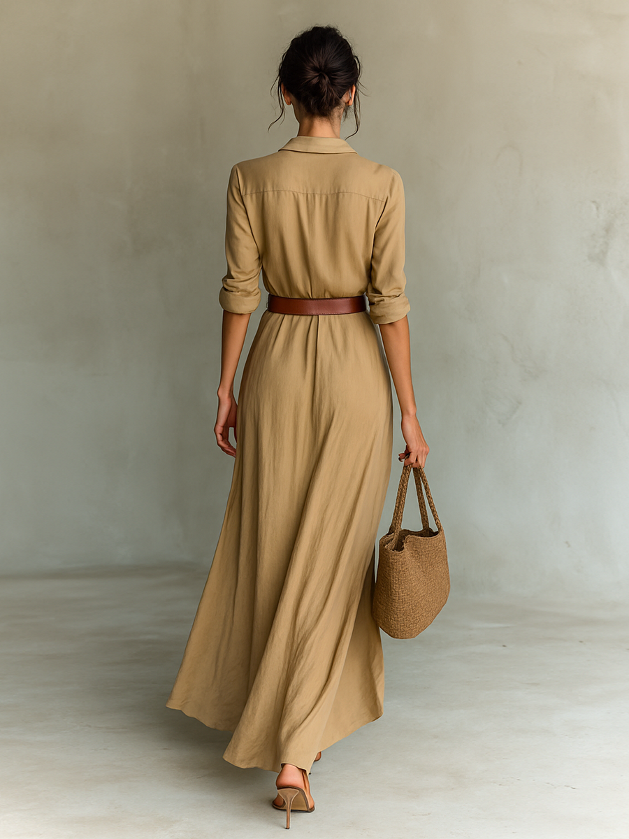 Victoria | Vestido largo de solapa
