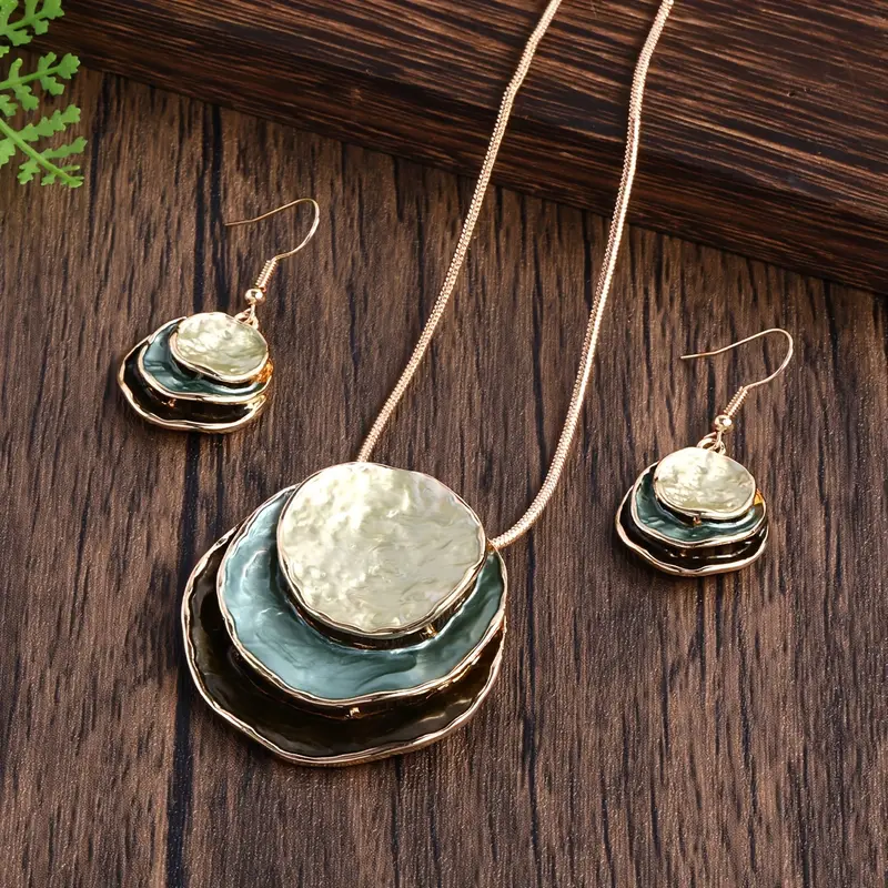 Flor | Pendientes vintage de piedras azules superpuestas