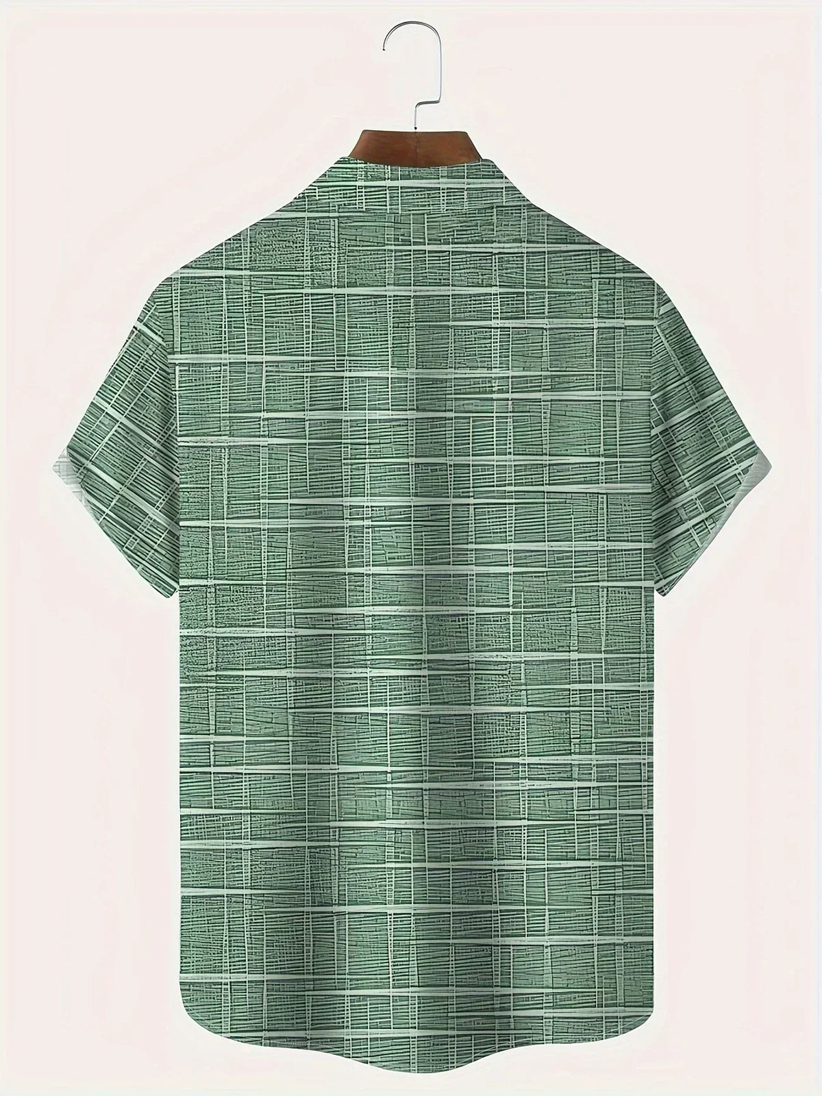 Camisa de manga corta de rayas y cuadros