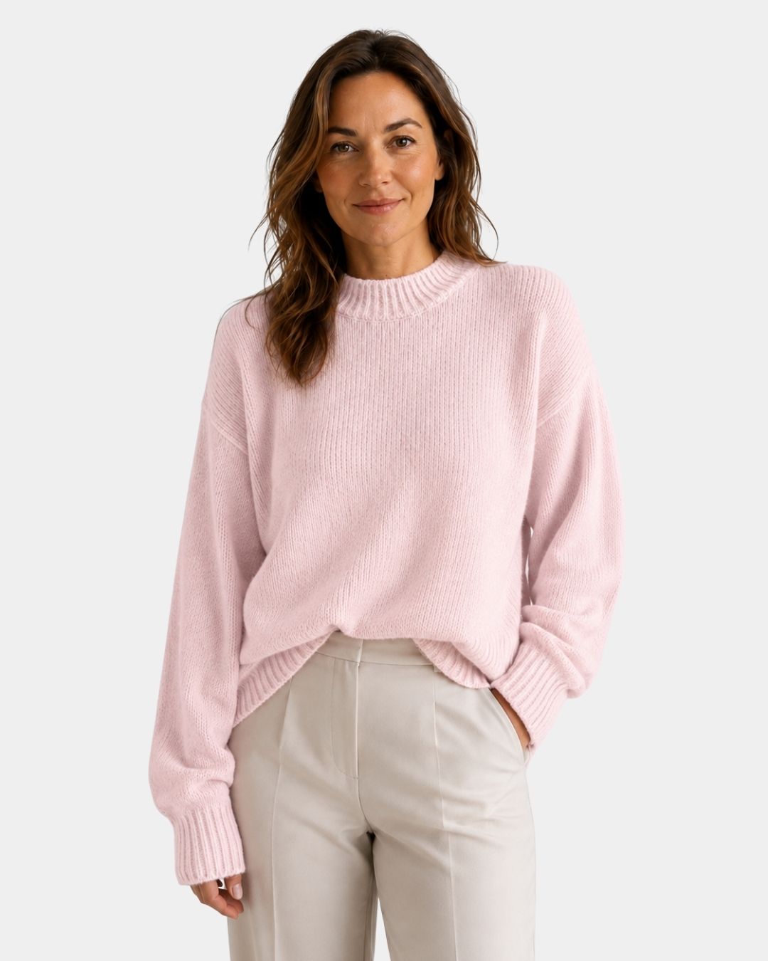 Mae | Jersey de cuello redondo y mangas abullonadas