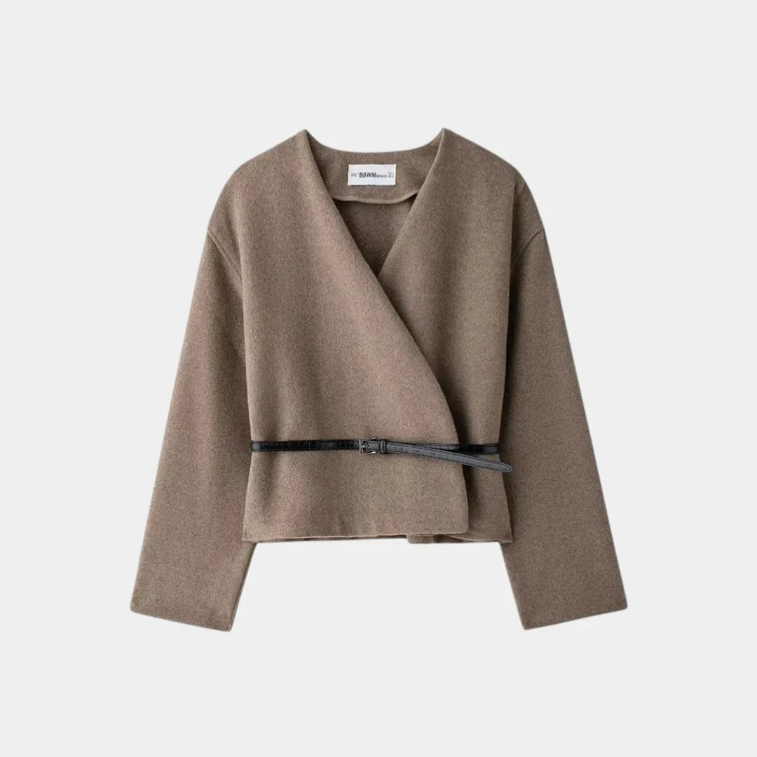 Magdalena | Chaqueta larga ligera con cinturón
