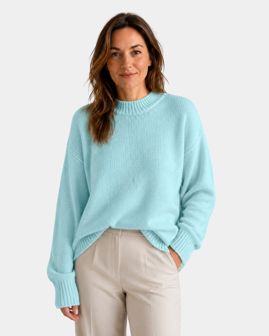 Mae | Jersey de cuello redondo y mangas abullonadas