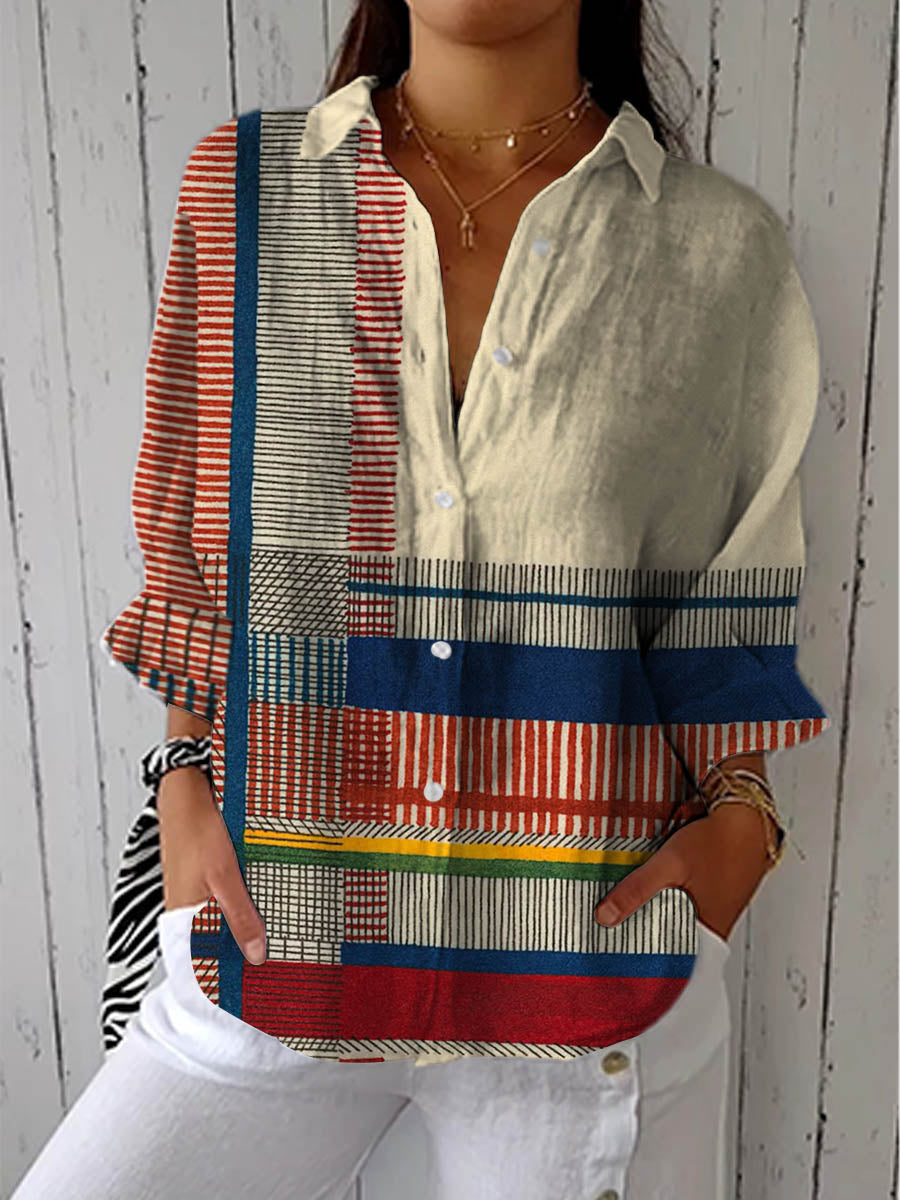 Fantina | Blusa de rayas y bloques de color