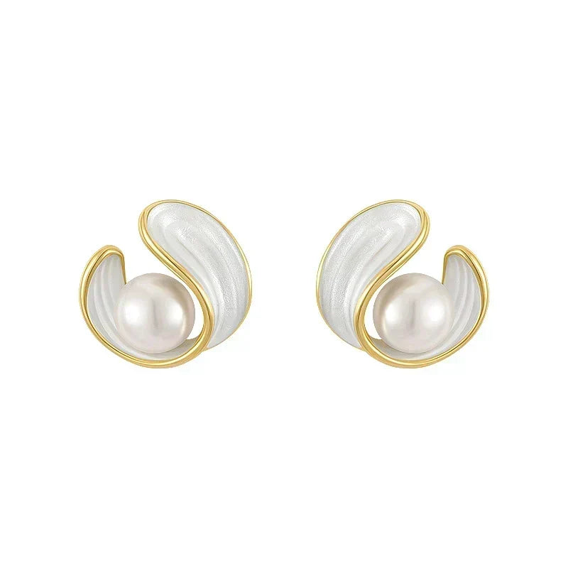 Iris | Pendientes dorados de ópalo y perla