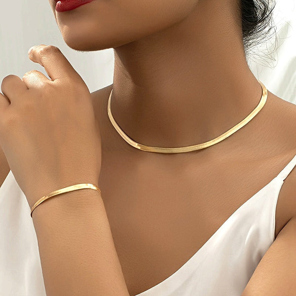 Serafina | Set de collar cadena serpiente vintage