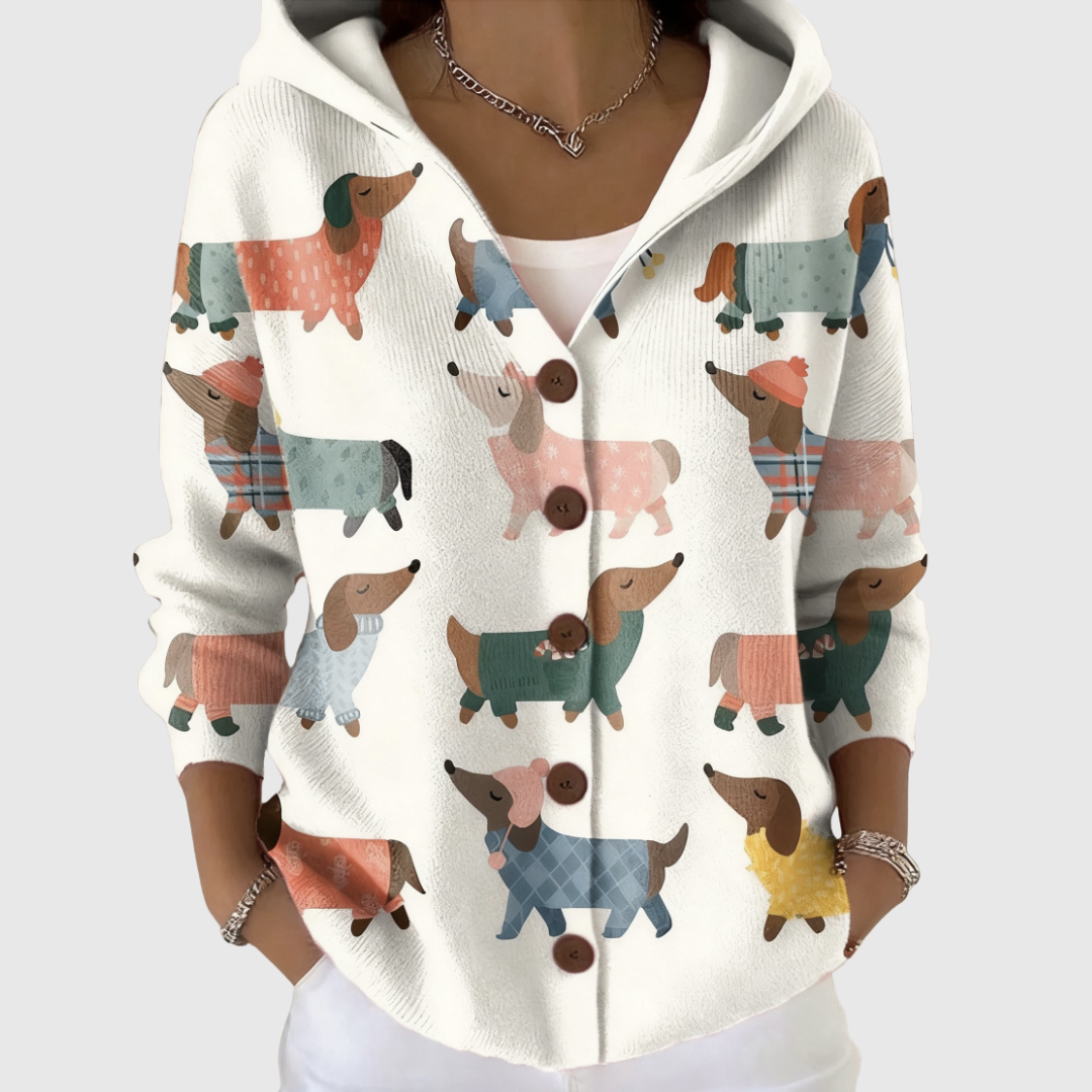 Nicole | Cárdigan de punto con capucha