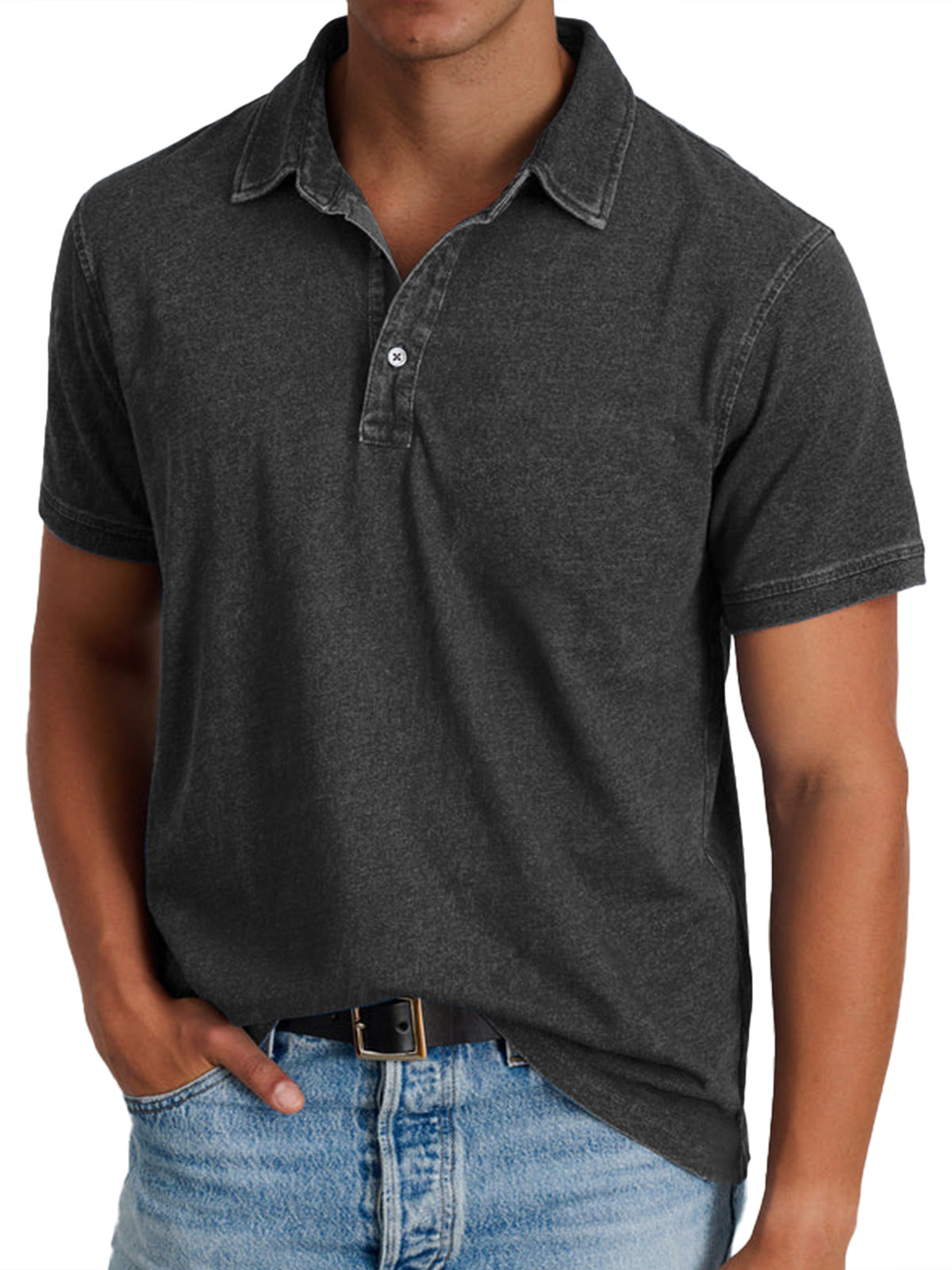 Polo con cuello estructurado