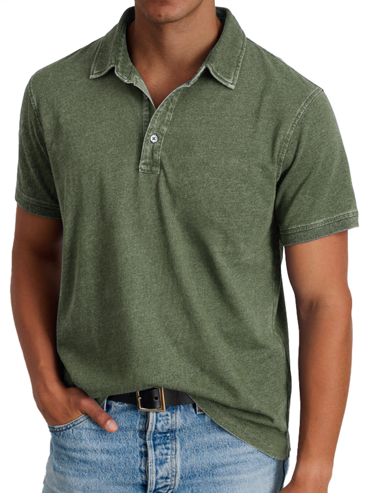 Polo con cuello estructurado