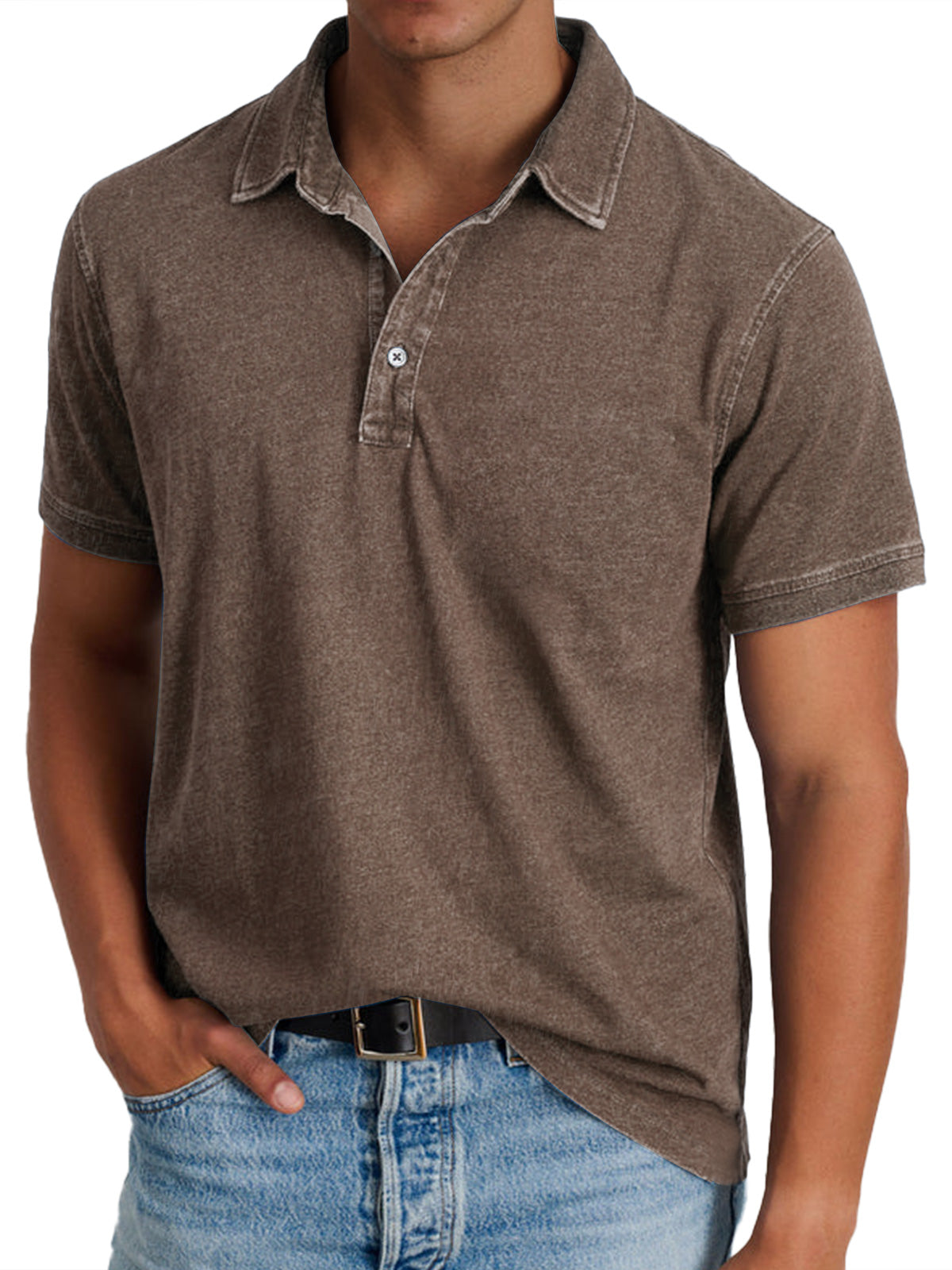 Polo con cuello estructurado