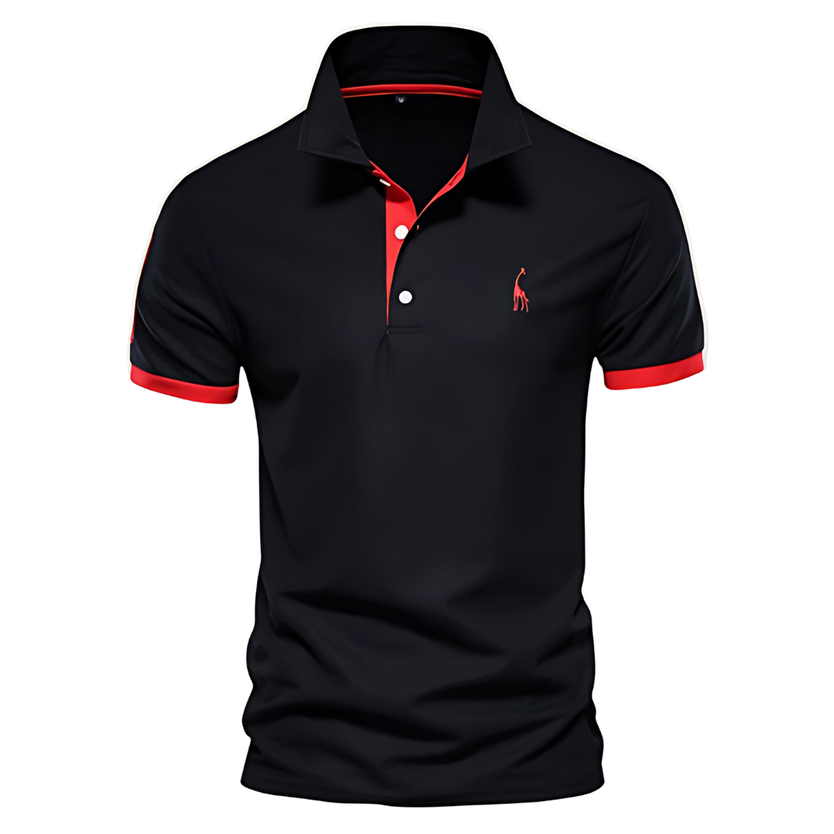 Polo de algodón de cuello amplio