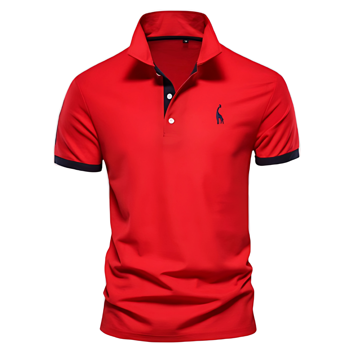 Polo de algodón de cuello amplio