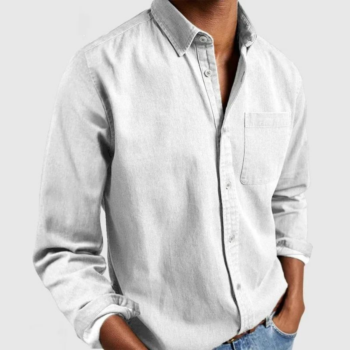 Camisa versátil de algodón y poliéster