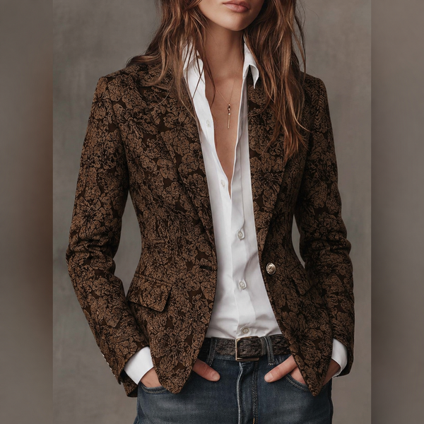 Estela | Blazer entallado de jacquard de cachemira