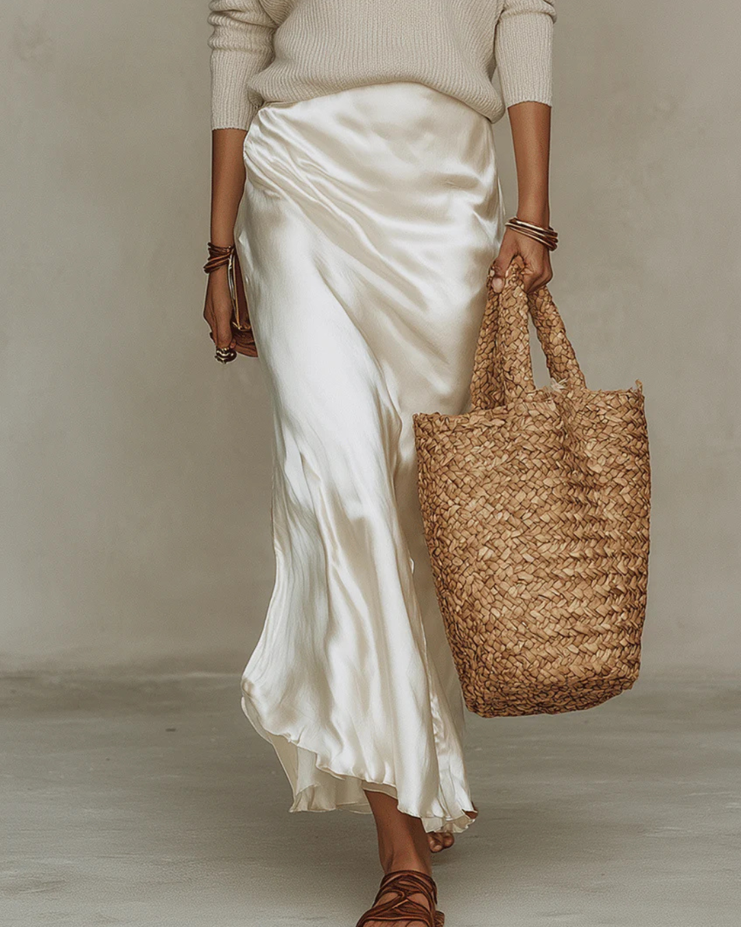 Anaís | Vestido midi satinado