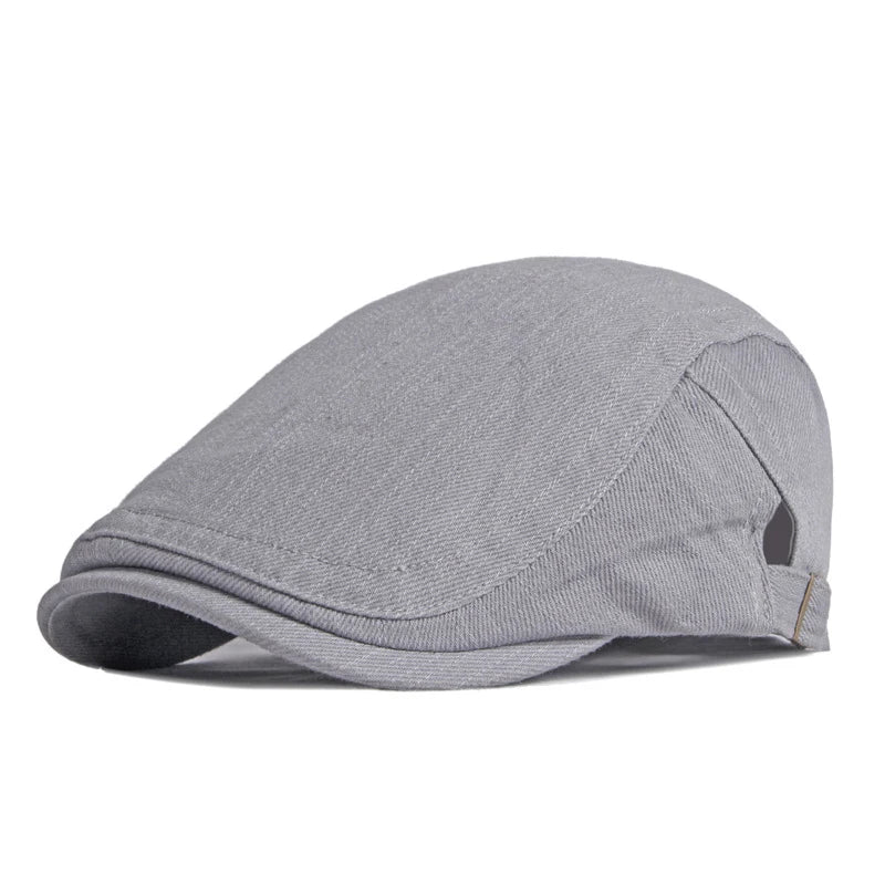 Gorra plana de algodón ajustable