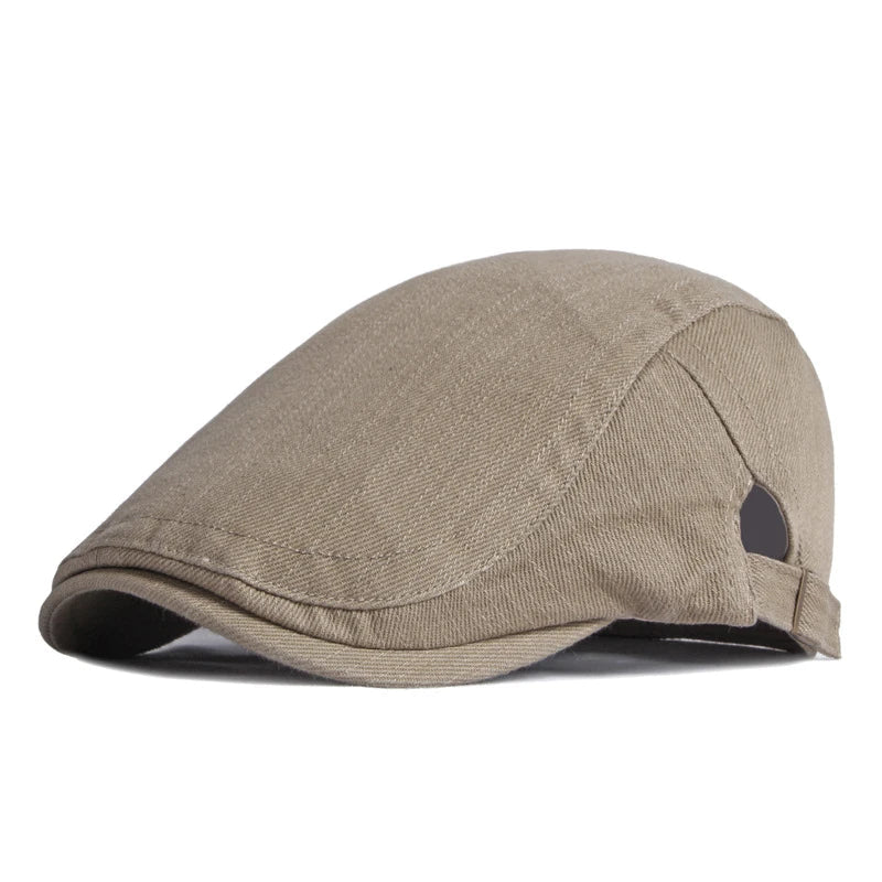 Gorra plana de algodón ajustable