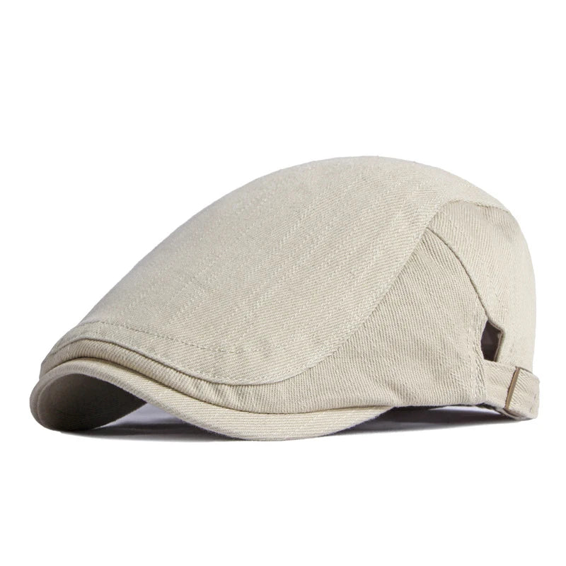 Gorra plana de algodón ajustable