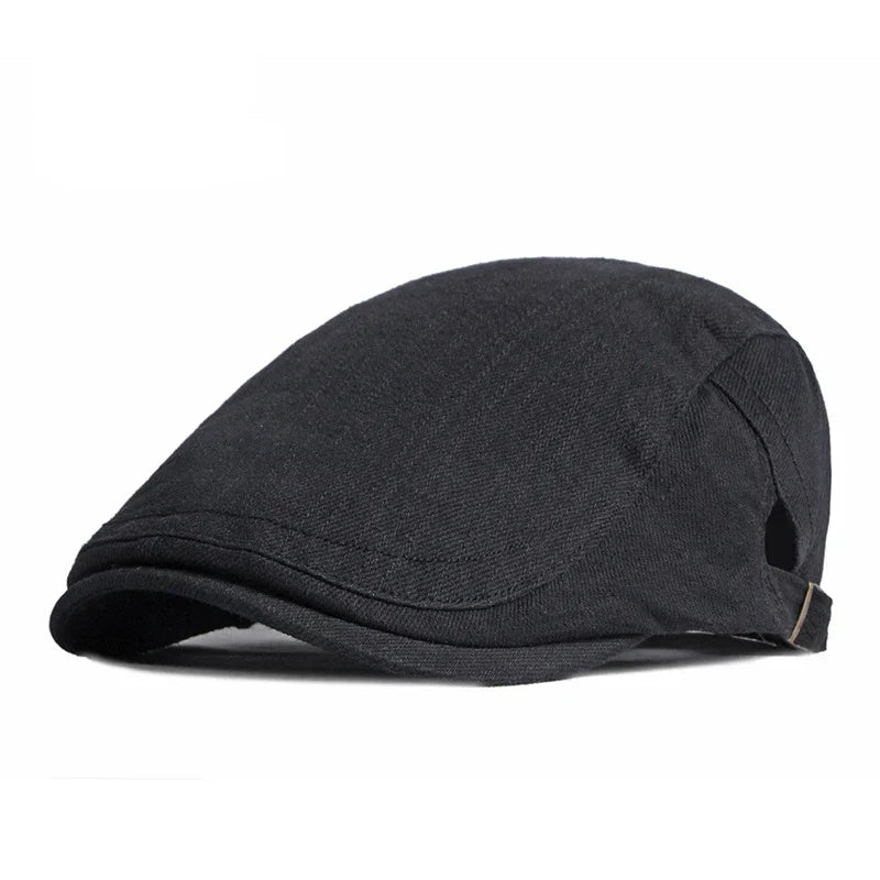 Gorra plana de algodón ajustable