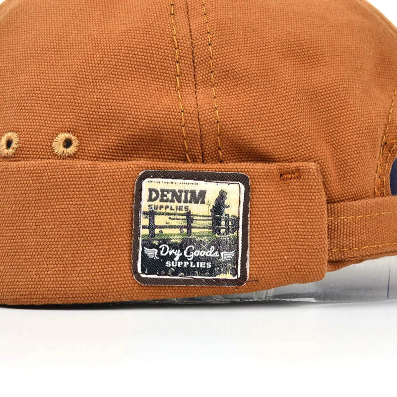 Gorro docker de algodón con borde vuelto