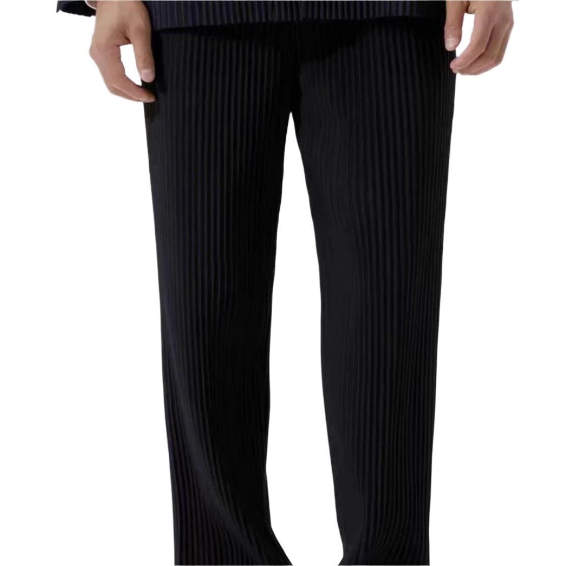 Pantalón de algodón con textura acanalada