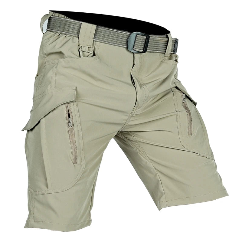 Pantalón corto táctico con bolsillos de cremallera