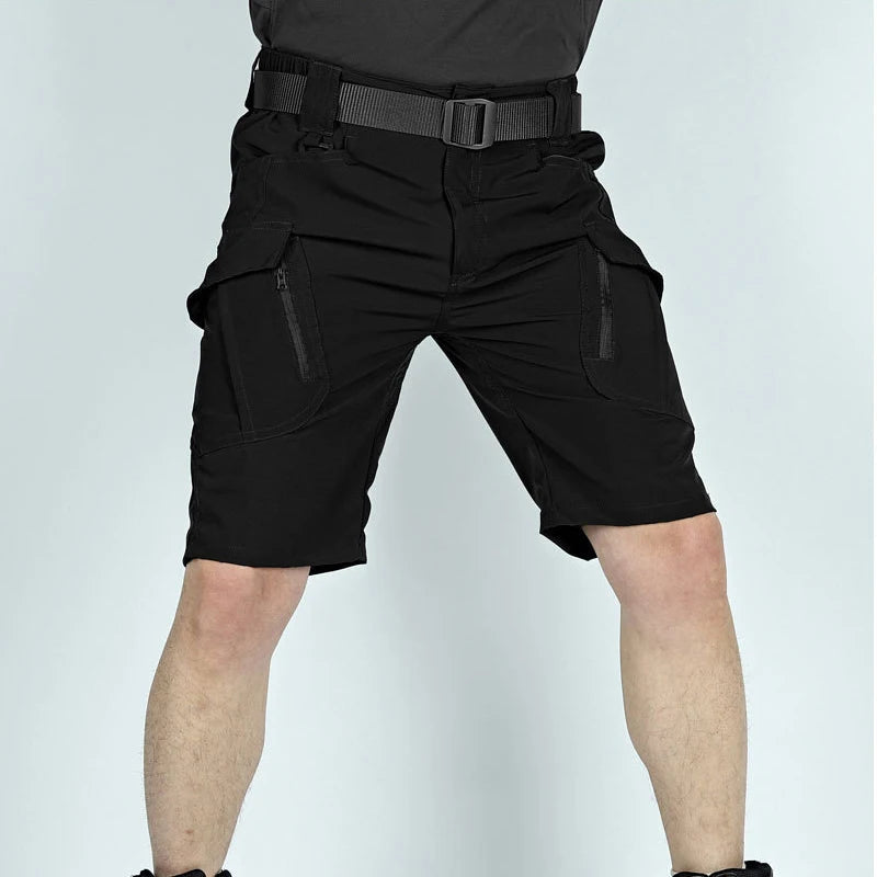 Pantalón corto táctico con bolsillos de cremallera