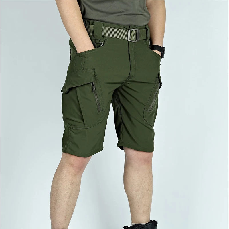 Pantalón corto táctico con bolsillos de cremallera