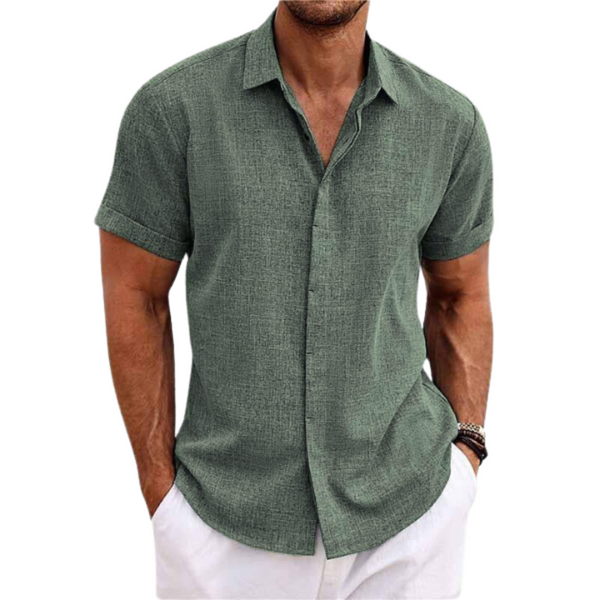 Camisa de lino clásica transpirable