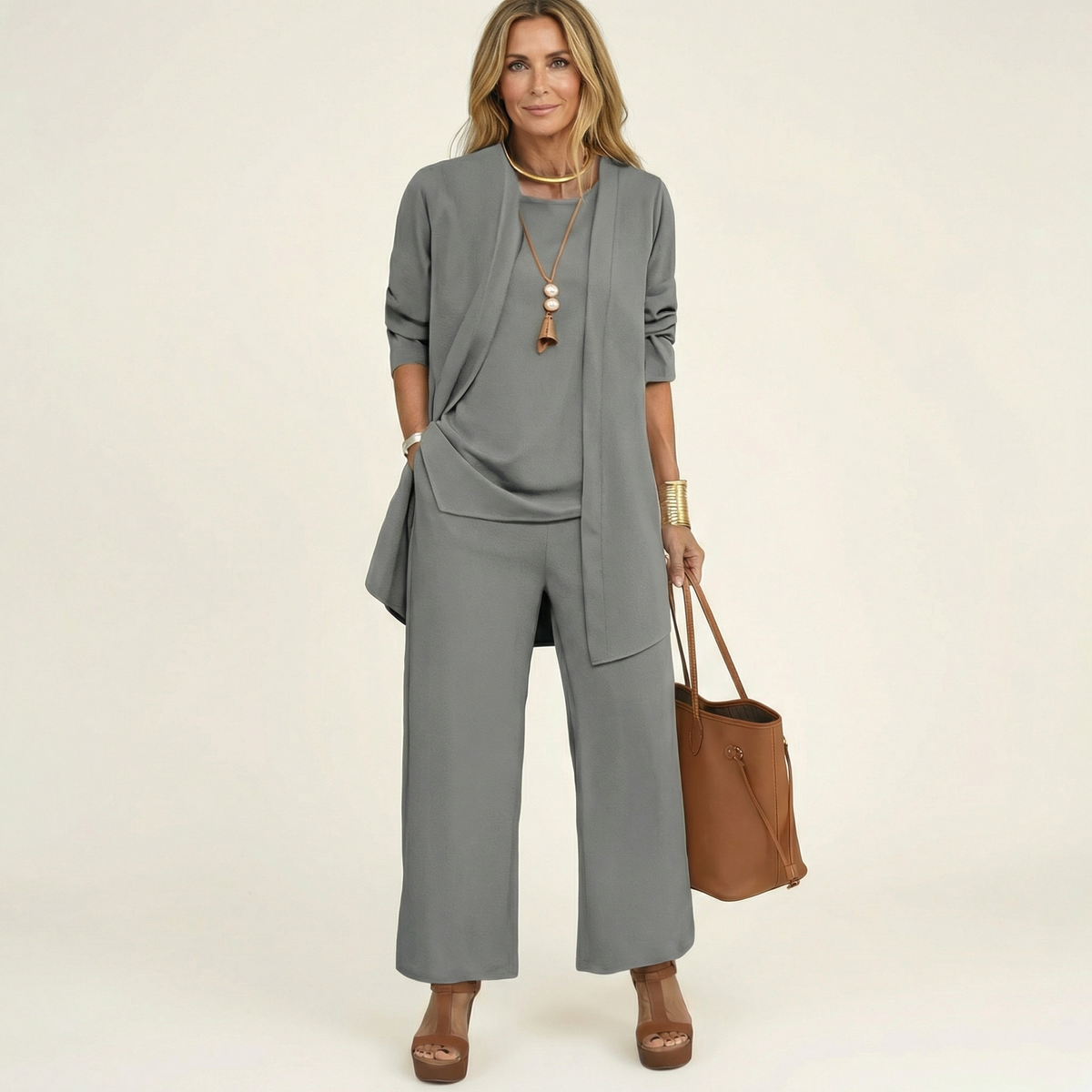 Viviana | Conjunto minimalista de tres piezas